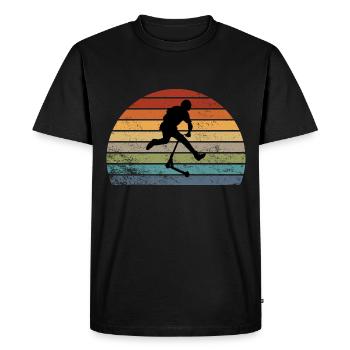 trottinette freestyle - T-shirt Premium bio Homme - noir - Devant - Nico (187cm)