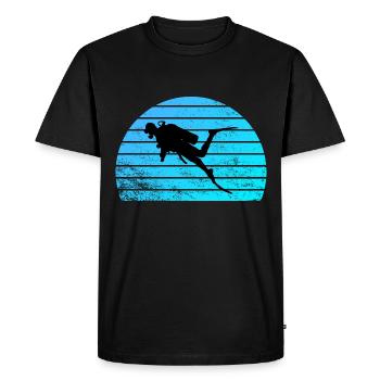 diver - Men's Premium Organic T-Shirt - black - Front - Nico (187cm)