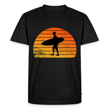 Surfing - T-shirt Premium bio Homme - noir - Devant - Nico (187cm)