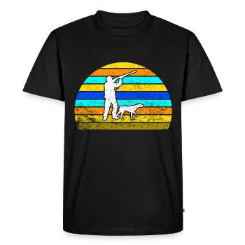 Chasseur - T-shirt Premium bio Homme - noir - Devant - Nico (187cm)