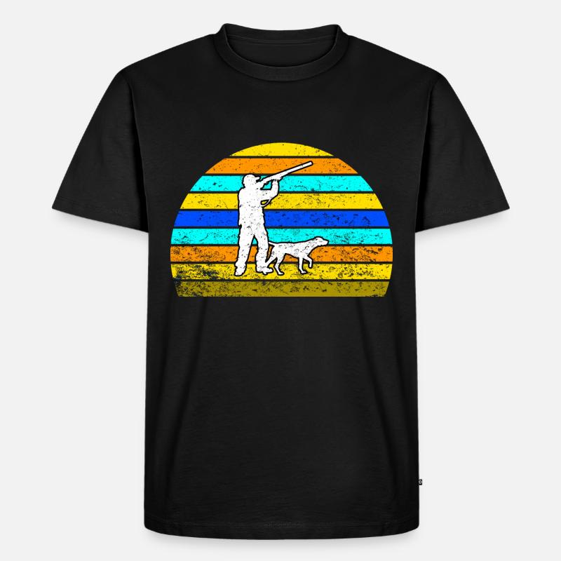 Jäger - Männer Premium Bio T-Shirt - Schwarz