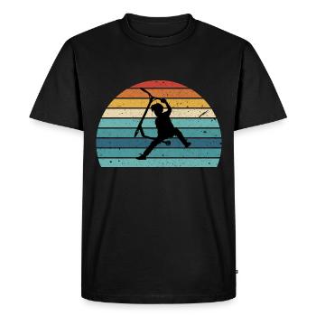 trottinette freestyle - T-shirt Premium bio Homme - noir - Devant - Nico (187cm)