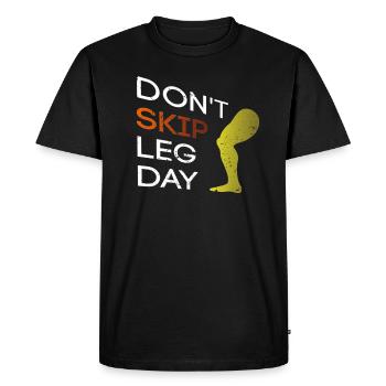 Gym Workout Gym Sport Training Legs - Men's Premium Organic T-Shirt - black - Front - Nico (187cm)