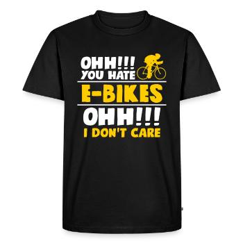 E-bike lover electricity battery bike pedelec - Men's Premium Organic T-Shirt - black - Front - Nico (187cm)