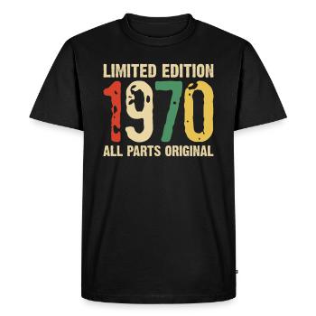 Limited Edition 1970 All Parts Original 50 - Men's Premium Organic T-Shirt - black - Front - Nico (187cm)