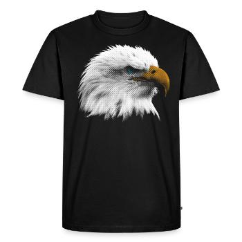 Pygargue à tête blanche - T-shirt Premium bio Homme - noir - Devant - Nico (187cm)