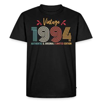 anniversaire 1994 anniversaire né en 1994 rétro - T-shirt Premium bio Homme - noir - Devant - Nico (187cm)