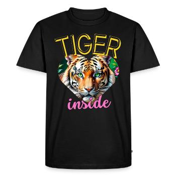 The tiger inside me. - Men's Premium Organic T-Shirt - black - Front - Nico (187cm)