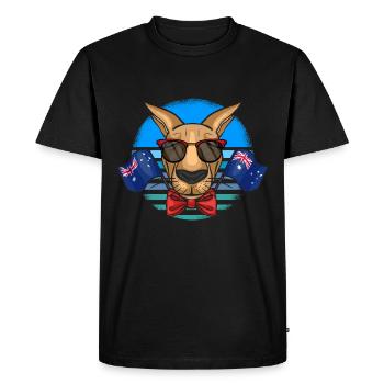 Australia Asia Travel Gift - Men's Premium Organic T-Shirt - black - Front - Nico (187cm)