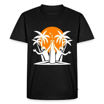 Fête de Noël à Palm Trees Beach - T-shirt Premium bio Homme - noir - Devant - Nico (187cm)