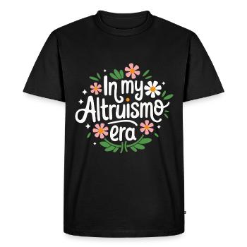 Altruisme Don désintéressé Donner d’école - T-shirt Premium bio Homme - noir - Devant - Nico (187cm)