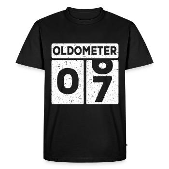 7ème anniversaire 7 ans Drôle 7 anniversaire - T-shirt Premium bio Homme - noir - Devant - Nico (187cm)