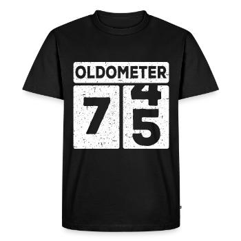 75th birthday 75 years funny 75th birthday - Men's Premium Organic T-Shirt - black - Front - Nico (187cm)