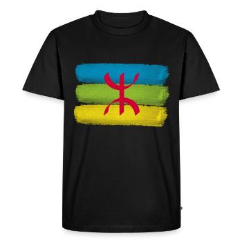 Amazigh - T-shirt Premium bio Homme - noir - Devant - Nico (187cm)