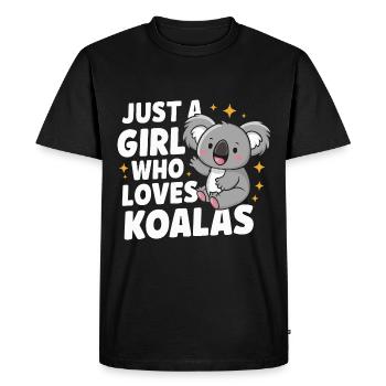 Koala Koala Koala Ours Koala Animal - T-shirt Premium bio Homme - noir - Devant - Nico (187cm)