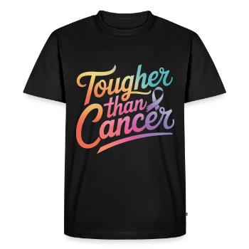 Sensibilisation au cancer Cancer Cancer du sein - T-shirt Premium bio Homme - noir - Devant - Nico (187cm)