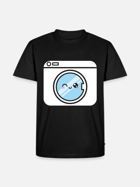 Washing machine Kawaii Lustig Sweet - Men's Premium Organic T-Shirt - black