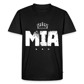 MIA - T-shirt Premium bio Homme - noir - Devant - Nico (187cm)