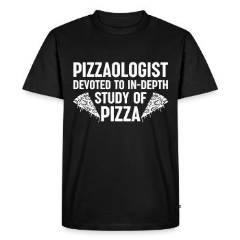 Pizza Student Pizza Connoisseur Pizza Man - Men's Premium Organic T-Shirt - black - Front - Nico (187cm)