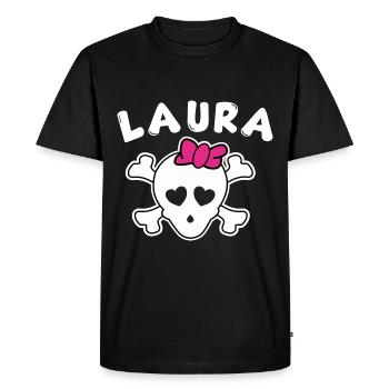 Pirate Laura Design pour Filles et Femmes - T-shirt Premium bio Homme - noir - Devant - Nico (187cm)