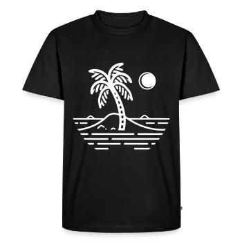 Palm Island - Men's Premium Organic T-Shirt - black - Front - Nico (187cm)