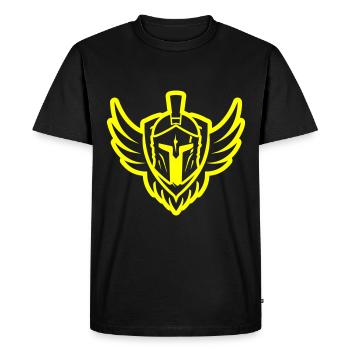 Spartan Helmet Icon - Men's Premium Organic T-Shirt - black - Front - Nico (187cm)