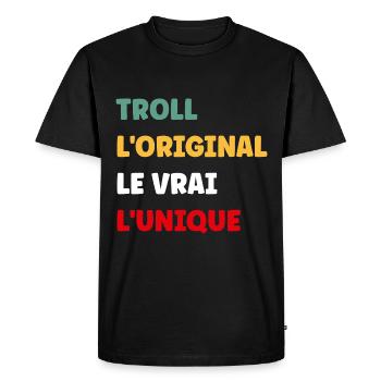 Troll - T-shirt Premium bio Homme - noir - Devant - Nico (187cm)