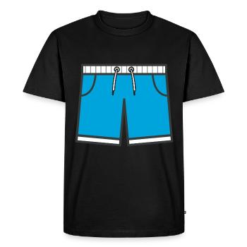 Maillot de bain Vacances Été - T-shirt Premium bio Homme - noir - Devant - Nico (187cm)