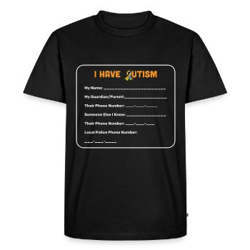 Autism tap - T-shirt Premium bio Homme - noir - Devant - Nico (187cm)
