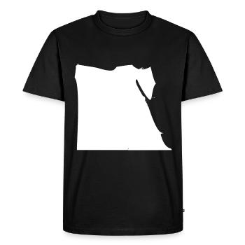 Drapeau de la carte de l'Egypte - T-shirt Premium bio Homme - noir - Devant - Nico (187cm)