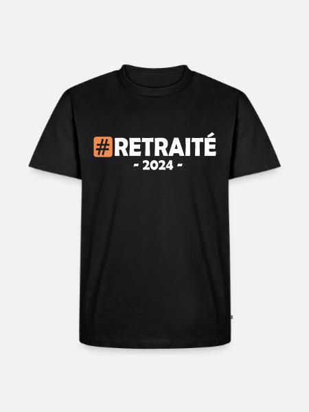 retraité retraite 2024 - T-shirt Premium bio Homme - noir