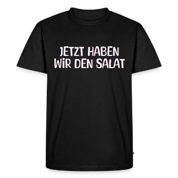 Maintenant, nous avons la salade - T-shirt Premium bio Homme - noir - Devant - Nico (187cm)
