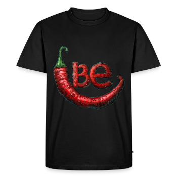 be Chilli - Men's Premium Organic T-Shirt - black - Front - Nico (187cm)