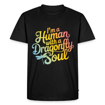 Dragonfly Dragonflies Insects Nature - Men's Premium Organic T-Shirt - black - Front - Nico (187cm)