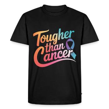 Sensibilisation au cancer Cancer Cancer du sein - T-shirt Premium bio Homme - noir - Devant - Nico (187cm)