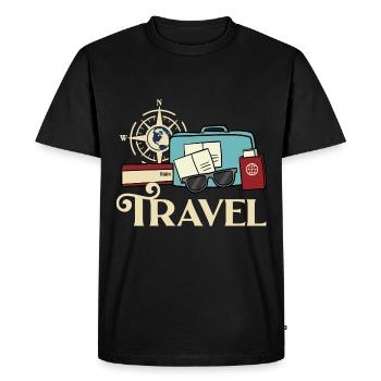 Voyager - T-shirt Premium bio Homme - noir - Devant - Nico (187cm)
