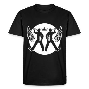 Boire de la bière Silhouette - T-shirt Premium bio Homme - noir - Devant - Nico (187cm)