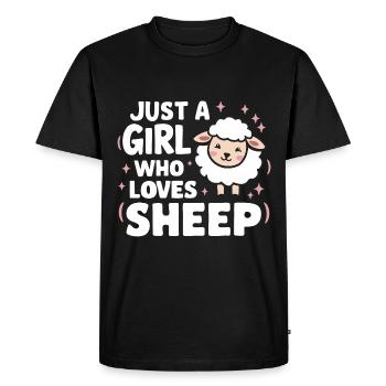 Moutons Éleveur d’ovins Éleveur d’agneaux - T-shirt Premium bio Homme - noir - Devant - Nico (187cm)
