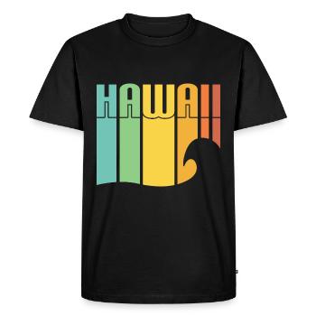 Hawaii Surf - T-shirt Premium bio Homme - noir - Devant - Nico (187cm)