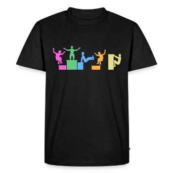 Parkour Traceur Freerunning CityParkour Jump-Art - T-shirt Premium bio Homme - noir - Devant - Nico (187cm)