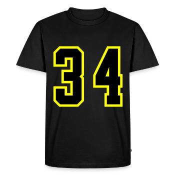 Maillot à 34 numéros - T-shirt Premium bio Homme - noir - Devant - Nico (187cm)