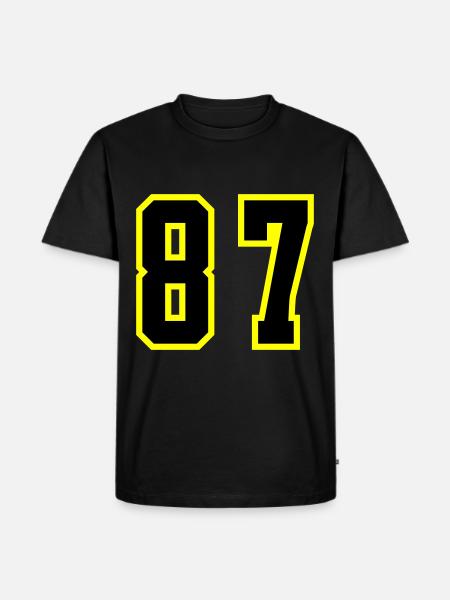 87 Number Leotard - Men's Premium Organic T-Shirt - black
