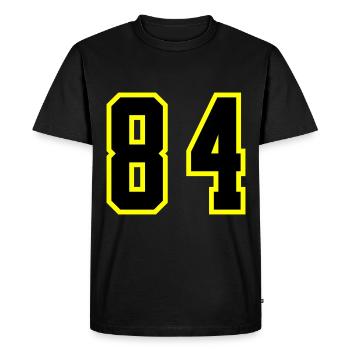 Maillot à numéros 84 - T-shirt Premium bio Homme - noir - Devant - Nico (187cm)