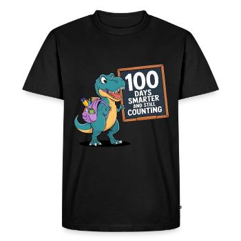 Tenue drôle professeur & élève 100 jours d’école - T-shirt Premium bio Homme - noir - Devant - Nico (187cm)