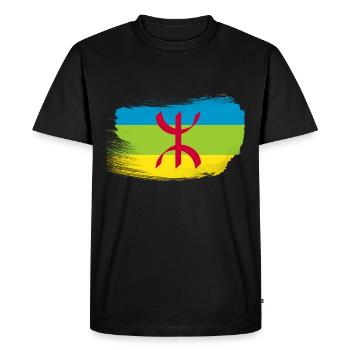 Amazigh - T-shirt Premium bio Homme - noir - Devant - Nico (187cm)