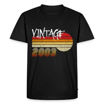 Vintage 2003 - Born 2003 - Year of Heroes! - Men's Premium Organic T-Shirt - black - Front - Nico (187cm)