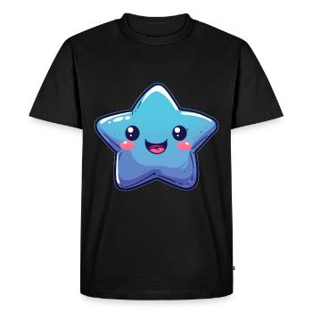 Étoile - T-shirt Premium bio Homme - noir - Devant - Nico (187cm)