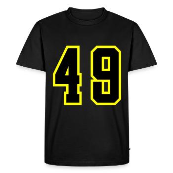 49 Number Leotard - Men's Premium Organic T-Shirt - black - Front - Nico (187cm)