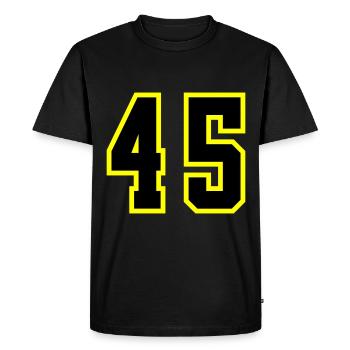 45 Number Leotard - Men's Premium Organic T-Shirt - black - Front - Nico (187cm)
