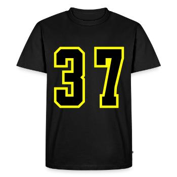 Maillot à 37 numéros - T-shirt Premium bio Homme - noir - Devant - Nico (187cm)